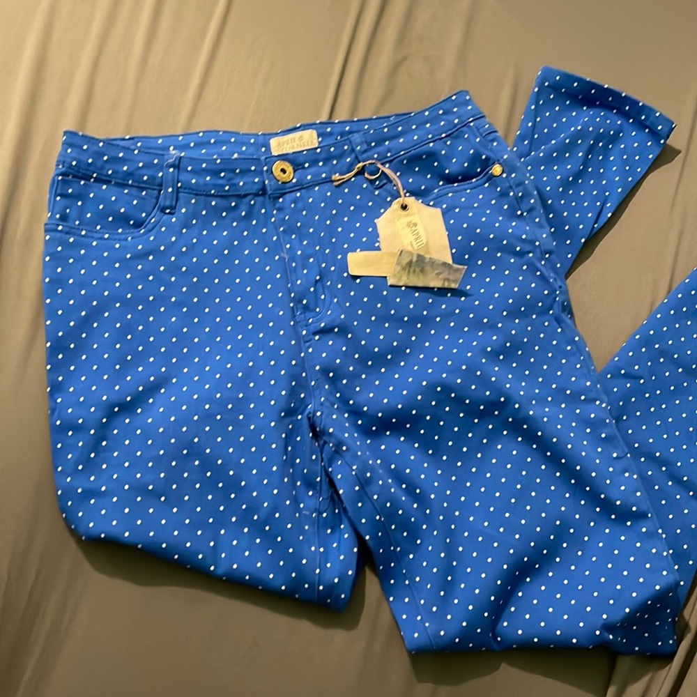April cornel blue polkadot, pant size 30 with tags still attached